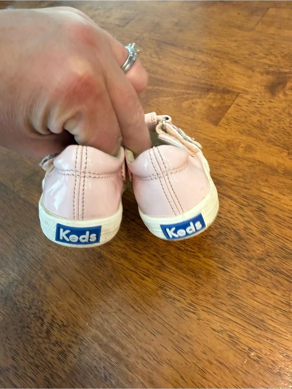 Keds Daphne Girls T-Strap Mary Jane Pink Patent Leather Sneakers Toddler Kid 5